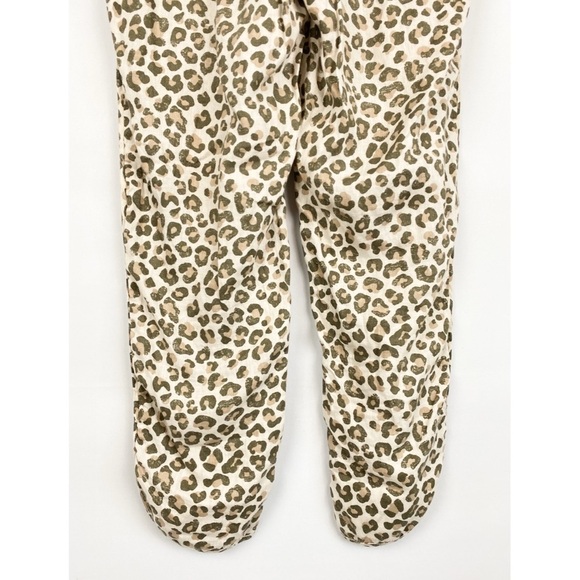 Caslon 100% Linen‎ Leopard Print Tulip Hem Pants, Beige Oyster - Size S - Picture 7 of 9